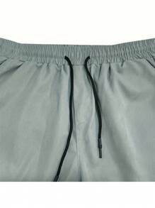 Cargo Shorts Design Classico Da Uomo, Short Casual Multitasca Con Coulisse In Vita, Adatto Per L'uso Esterno In Estate