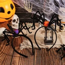 1pc Halloween Mũ đội đầu Nhện đơn Dây buộc tóc Nhện Mũ đội đầu Nhện Dây buộc tóc Trang trí Đạo cụ Halloween Mô phỏng Nhện Dây buộc tóc Nhện đen Dây buộc tóc Nhện đỏ Bí ngô - Nhiều màu - Xem 1