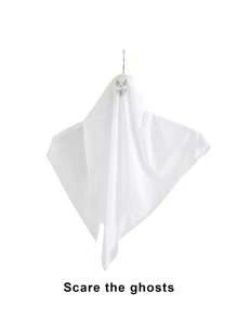 1 Stück Halloween Veranstaltung Dekoration Requisiten, Weiße Geisterornamente, Außen Horror Urlaub Dekorationen, Hängende Geisteranhänger