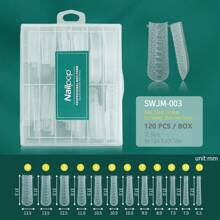 Nailpop 120Pcs/Box Dual Nail Forms,3D Snake Skin Pattern False Nails Tips Gel Nail Mold For Nail Extension Polygel Building DIY Home - Multicolor - View 10