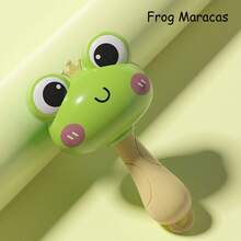 1pc Mini Baby Cartoon Rattle, Fun Rattle Shaker Toy For Infants 18+ Months, Cute Frog & Duck Design Rattle Drum, Infant Grasp Training Soothing Toy, Newborn Baby Birthday Gift - Multicolor - View 10