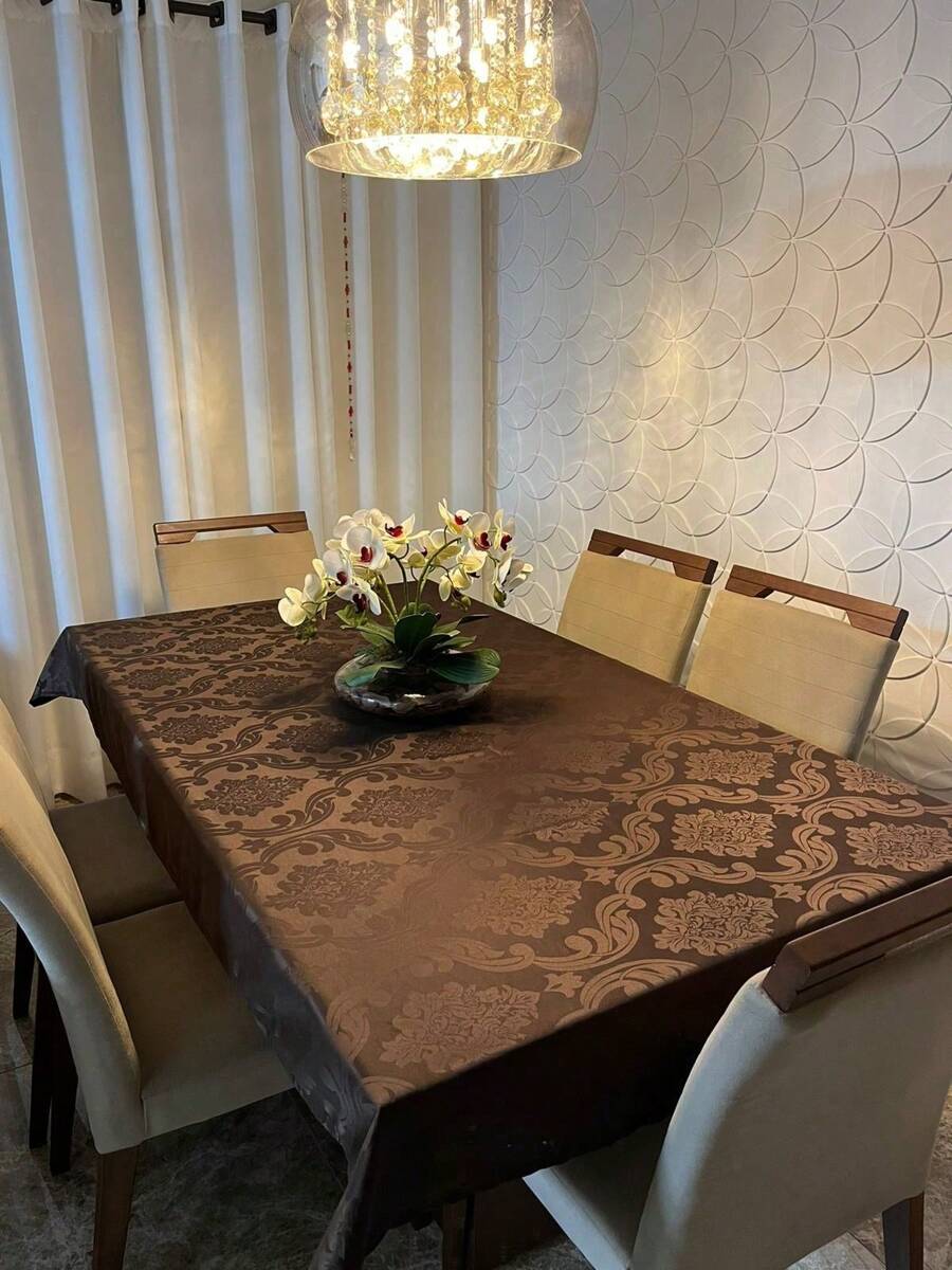 Disposable Tablecloth, Table Skirt, Table Cover - Óxido marrón - Ver 1