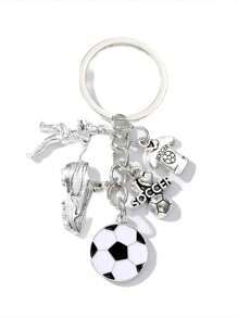 Llavero de fútbol de moda callejera, accesorio de coche, dije de bolso, regalo escolar de Navidad - Multicolor - Ver 6
