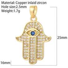 1pc Copper 18K Gold Plated Fashionable & Simple High-End Fish-Tail Heart Elephant Pendant DIY Bracelet Necklace Earrings All-Match Handmade Jewelry Component - Multicolor - View 19