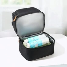 午餐袋，便攜式防漏保溫飯盒袋，可重複使用大容量保溫午餐袋，適用於學校，班級，大學，辦公室，露營和野餐，學校用品，廚房組織和存儲，廚房配件 - 黑色 - 查看 5