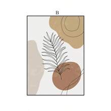 1 pièce Peinture de décoration géométrique abstraite nordique minimaliste style montagnes et rivières effet linéaire, peinture murale pour salon ou chambre sans cadre