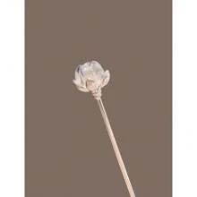 1pc Crystal Lotus Flower Hair Pin, Elegant Chinese Style Modern Simple Design Hair Accessory - Gold Pendant - View 5