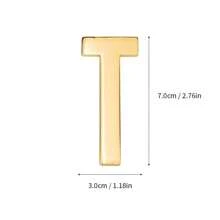 Naklejka na ścianę/drzwi/skrzynkę pocztową z metalu DIY Solid English Letter Decal Applique do lodówki, biura, logo firmy, prezent na powrót do szkoły (z klejem)