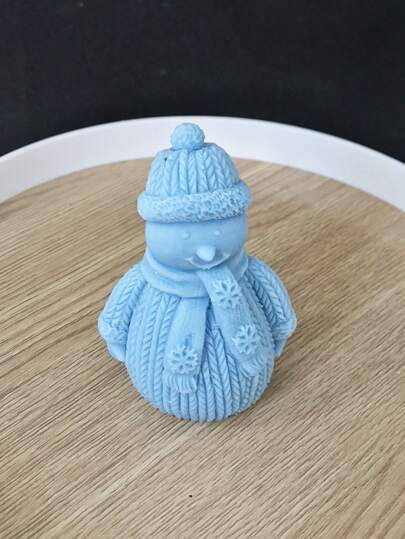 One New/Old Style Scarf Snowman/Candle/Rabbit/Pumpkin/Christmas Hat Cartoon Snowman Christmas Decoration Aromatherapy Candle Silicone Mold For Festival Decor