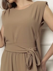 Women Two-Piece Outfits - 駝色 - 查看 3