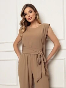 Women Two-Piece Outfits - 駝色 - 查看 7