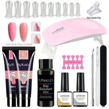 Poly Nail Gel Extension Set UV LED Building Gel Quick Nail Extension Gel Poly Nail Gel Kit Nail Manicure
