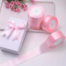 1 Roll 1/1.5/2/4cm Satin Ribbon, 22 Meters, Diy Handmade Rose Flower Material, Cake Box Packaging Ribbon, Flower Bouquet Wrapping, Gift Packaging Ribbon, - Width About 4cm - View 10