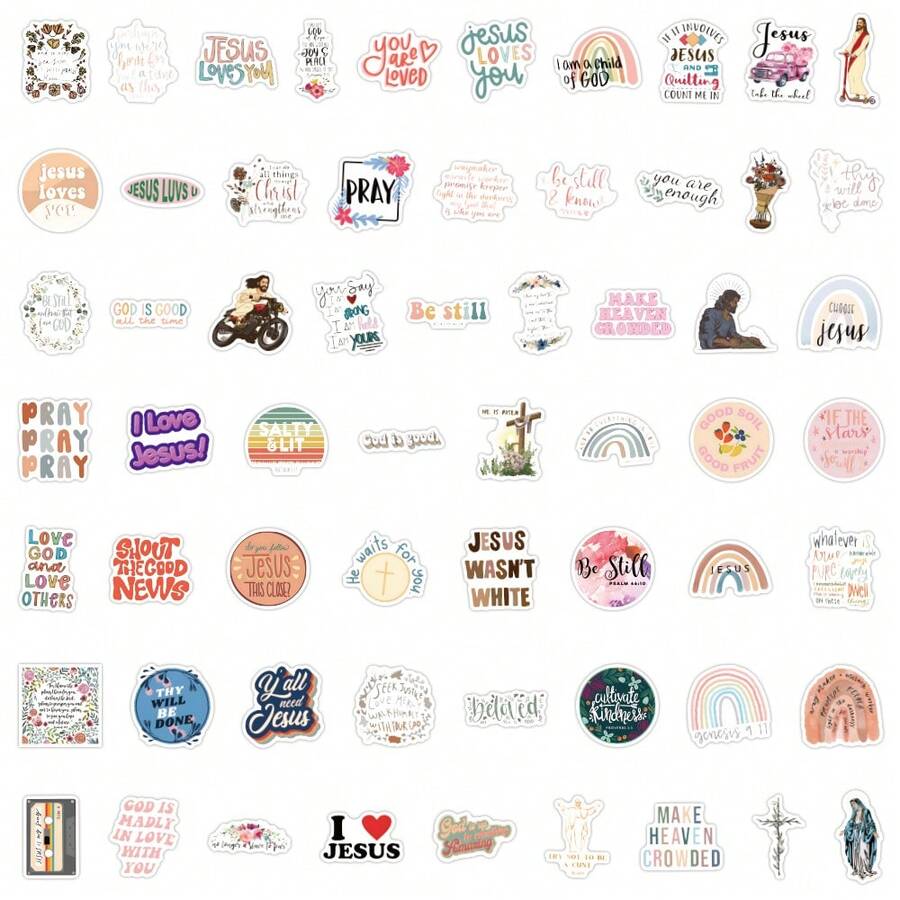 Christmas Decoration 120Pcs Christian Inspirational Stickers, Bible