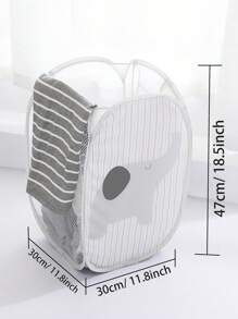 1pc Large Foldable Laundry Hamper For Dirty Clothes, Baby Room Organizer Basket For Storing Newborn Clothes And Toys, Suitable For Sorting Children's Toys Such As Stuffed Animals, Ocean Balls And Building Blocks, Breathable, Sturdy And Space-Saving Design, Can Be Used As A Laundry Basket And Storage Bag For Newborn Items, Easy To Carry, Foldable Pop-Up Mesh Travel Basket Love Valentine - Yellow - View 6