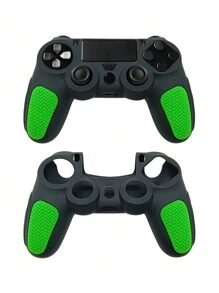 1 Stück PlayStation 4 Controller Hülle, Silikon dickeres Zweifarbdesign, rutschfest, kratzfest, schweißresistent, verbesserte Spielsteuerung