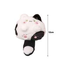 1 Mèo Sang Trọng Mặt Dây Chuyền Dễ Thương Béo Cơ Thể Anime Mèo Con Plushies Trang Trí Mềm Thú Nhồi Bông Búp Bê Móc Khóa Ba Lô Quyến Rũ Quà Tặng - màu đen - Xem 4