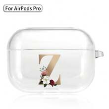 硅胶耳机盒兼容 Airpods Pro 印刷金色字母无线蓝牙耳机充电盒保护套 - AirPods Pro (Clear) - 查看 31