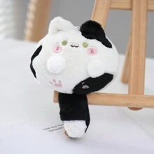1 Mèo Sang Trọng Mặt Dây Chuyền Dễ Thương Béo Cơ Thể Anime Mèo Con Plushies Trang Trí Mềm Thú Nhồi Bông Búp Bê Móc Khóa Ba Lô Quyến Rũ Quà Tặng - màu đen - Xem 5