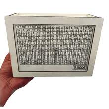 1入組木製收納盒，可裝5000枚，現金整理容器，辦公家具目標，用於青少年津貼追蹤的存錢罐 - 白色 - 查看 4