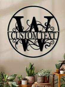 1pc Customized Iron-Made Metal Letter Sign With Personalized Name, 26 Letter Combination, Home Decor Metal Wall Art Outdoor Sign Gifts Birthday Graduation - Black - View 19
