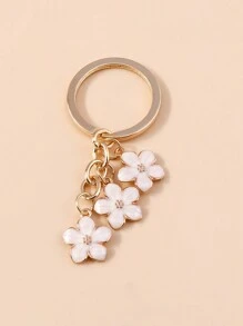 2 piezas Llavero girly de flor de cerezo, colgante de bolso, simple flor de ciruela colgante de decoración para móvil y bolso de mano - Multicolor - Ver 6