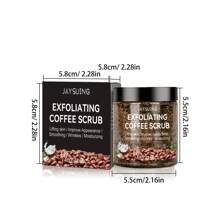 JAYSUING 50g/100g Coffee Body Scrub, Deep Cleansing Exfoliator, Removes Dead Skin, Relieves Skin Fatigue, Leaves Skin Refreshed And Soft, Suitable For Use During Bathing - Black - View 9