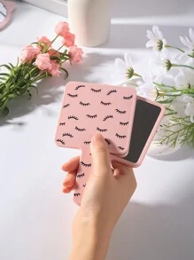 1pc New Style Cartoon Allover Print Portable Handheld Makeup Mirror With Handle, Mini High-Definition Mirror, Convenient For Touch- On The Go, Fits In Handbag,Makeup,Cheap,Room Decor,Vanity,Travel,Bedroom,Makeup Accessories,Mirror,Vanity Mirror,Mini Mirror,Compact Mirror,Mirror Small,Hand Mirror,Cheap,Stocking Stuffers,Makeup,Makeup Tools,Cheap Stuff,Gifts,Gifts For Women,Christmas Gifts - Multicolor - View 3