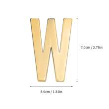 Naklejka na ścianę/drzwi/skrzynkę pocztową z metalu DIY Solid English Letter Decal Applique do lodówki, biura, logo firmy, prezent na powrót do szkoły (z klejem)