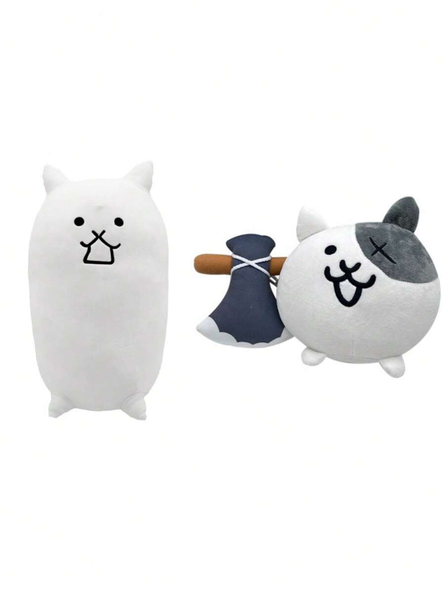 The Battle Cats Game Peripheral Plush Doll - Cat VS Alien - Multicolor - View 1