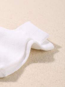 6對休閒簡約白色嬰兒襪 - 白色 - 查看 3