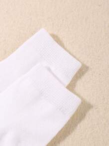 6對休閒簡約白色嬰兒襪 - 白色 - 查看 4