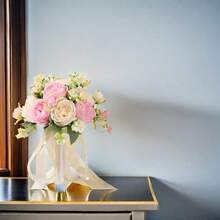 1pc Simulated Bouquet Of Flowers Photo Shooting Props Bride's Weddind Hand Throwing Flowers Proposal Obtaining Certificate Holding Roses - Multicolor - View 3