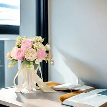 1pc Simulated Bouquet Of Flowers Photo Shooting Props Bride's Weddind Hand Throwing Flowers Proposal Obtaining Certificate Holding Roses - Multicolor - View 10