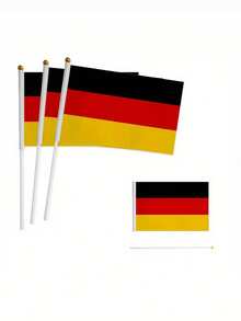 1入組多國手揮旗，手揮旗，14*21公分(5.51*8.27英寸)聚酯纖維小型手揮旗，附塑料旗桿修剪 - 彩色 - 查看 6