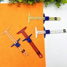New 5-IN-1 Sewing Seam Ruler Measuring Gauge Patchwork Quilting Tailor Ruler Sizer Helper Aluminum Plastic Sliding Gauge Double Scale - Multicolor - View 10