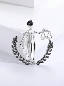 1 pieza Broche de la constelación de Libra de la diosa de la justicia de moda para el uso diario de mujeres - Libra, diosa de la justicia - Ver 19