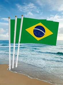 3pcs Multi-Country Hand Waving Flag, Hand Waving Flag, 14*21 Cm (5.51*8.27 In) Polyester Small Hand Waving Flag With Plastic Flagpole Trim - Multicolor - View 17