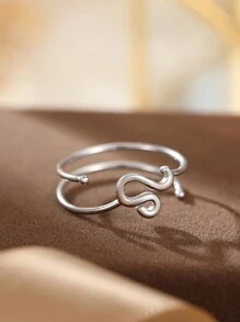 ESBERRY 1 st. S925 sterlingsilver minimalistisk justerbar tolv stjärnteckensring för kvinnor fina smycken för kvinnor present festivalpresent festpresent födelsedagspresent vardagskläder - Silver - Visa 9