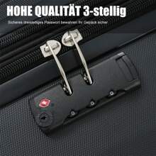 okwish Hard Shell Travel Suitcase ABS Material Hard Shell Suitcase TSA, 4 Wheels M-23*56*22cm L-66*43*27 Cm XL-76*48*31cm(Including Drawbar) - Black - View 8