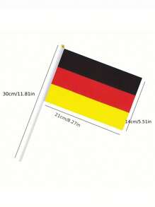 3pcs Multi-Country Hand Waving Flag, Hand Waving Flag, 14*21 Cm (5.51*8.27 In) Polyester Small Hand Waving Flag With Plastic Flagpole Trim - Multicolor - View 13