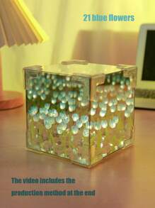 1 Miếng DIY Creative Qủa tặng Hoa uất kim hương Biển Đèn ngủ Với 10 Hoa Đối với Nhà Trang trí , Trang trí ngày lễ , Trang trí tường , Cắm trại , Buổi tiệc , Quà sinh nhật ; Cũng Như A Gương - Hồng - Xem 27