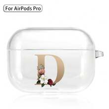 硅胶耳机盒兼容 Airpods Pro 印刷金色字母无线蓝牙耳机充电盒保护套 - AirPods Pro (Clear) - 查看 23