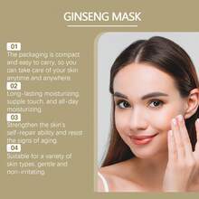 人蔘去角質撕拉面膜（120克+專用刷），含甘油、人蔘提取物、咖啡提取物、蜂蜜提取物和檸檬酸，滋潤、滋養、收緊、溫和清潔肌膚保濕面膜 - 黑色 - 查看 9