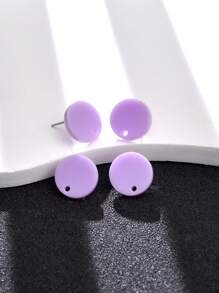 20入組女士亞克力糖果色鋼針耳環，時尚DIY珠寶製作組件和配件