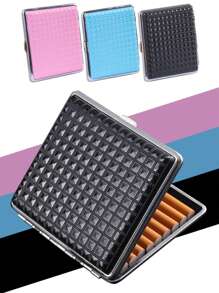 1PC Cigarette Case For 85mm King Size 20 Capacity Cigarettes Box Plastic Portable Thin Cigar Boxes Pocket Cigarettes Holder Storage Container For Men Women Gift For Smoker ,Smoking Accessories, Cigarette Storage, Sigaretten Doos - Multicolor - View 4