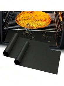 烤箱底部垫，2 包重型电炉盖，耐热炉灶保护垫，空气炸锅烤架烘焙垫，可重复使用的燃气烤面包机微波炉滴水垫