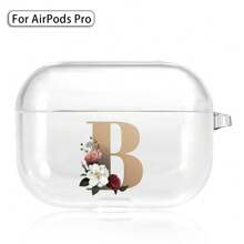 硅胶耳机盒兼容 Airpods Pro 印刷金色字母无线蓝牙耳机充电盒保护套 - AirPods Pro (Clear) - 查看 14