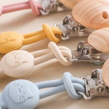 Infant Silicone Teether + Pacifier Clip, Baby Teething Toy For Soothing Gums And Promoting Oral Development