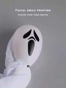 1 Stück Halloween Veranstaltung Dekoration Requisiten, Weiße Geisterornamente, Außen Horror Urlaub Dekorationen, Hängende Geisteranhänger